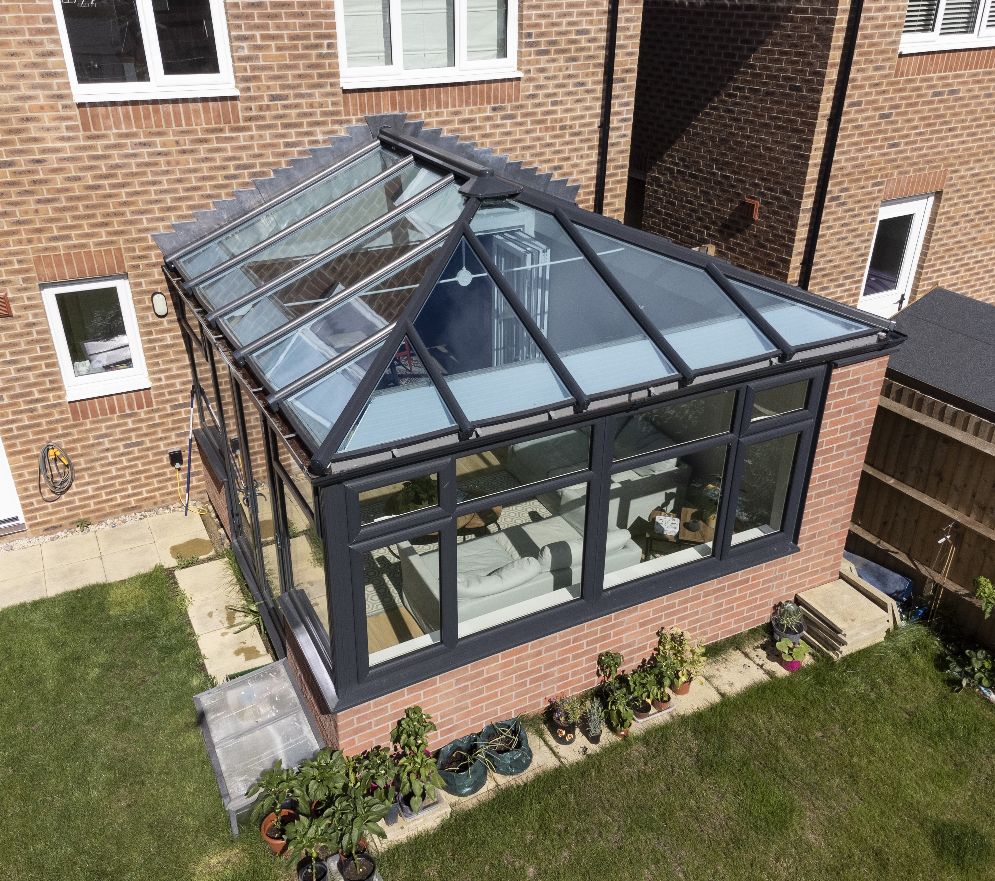 Anthracite Grey Georgian Conservatory Rehau