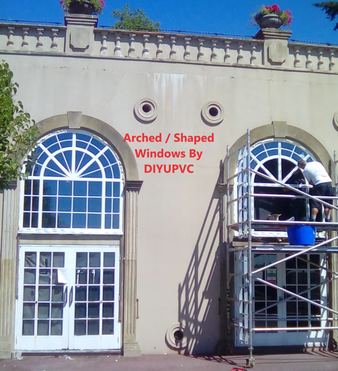 Arched top windows 706